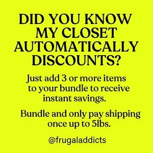 ⚡️⚡️FRUGALADDICTS⚡️⚡️BUNDLE & SAVE INSTANTLY IN MY CLOSET 🛍️
